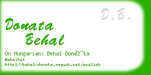 donata behal business card